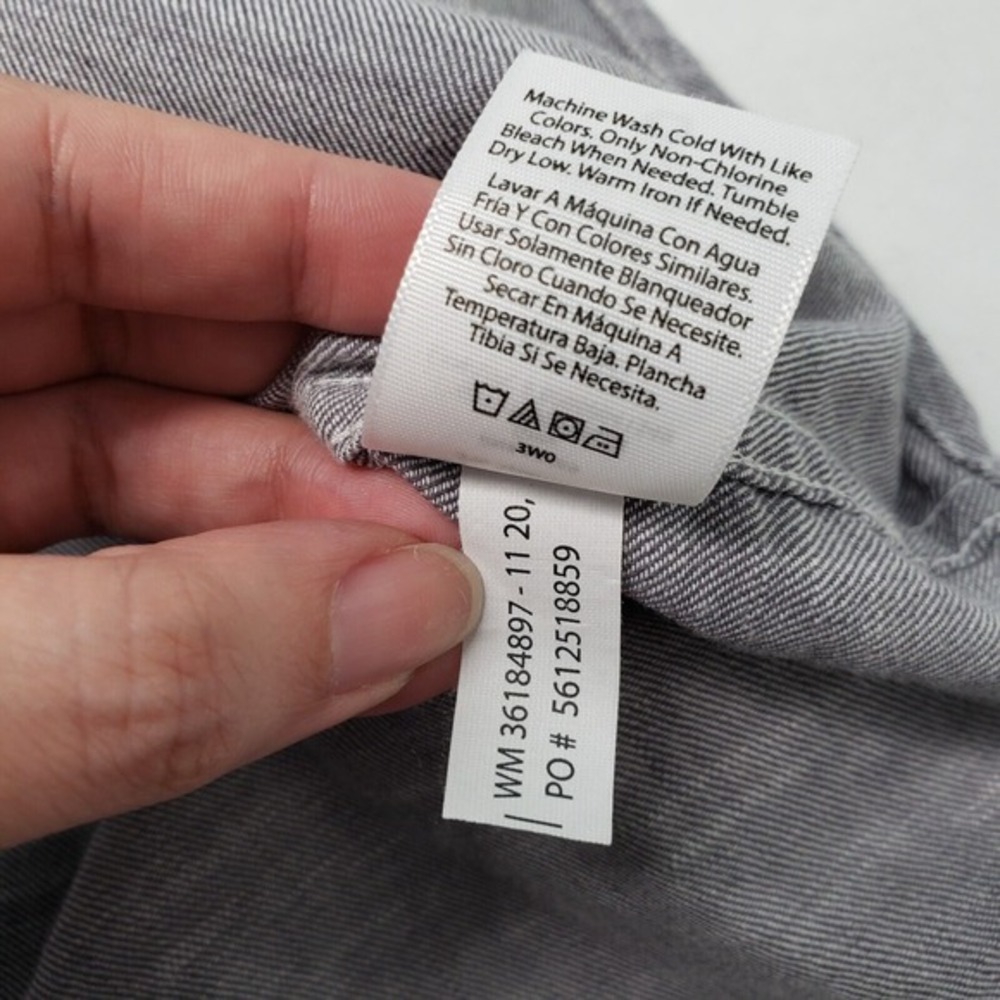 George Button Down Shirt Mens 2XL 50-52 Grey Classic Fit Short Sleeve Casual Dad - Picture 9 of 16